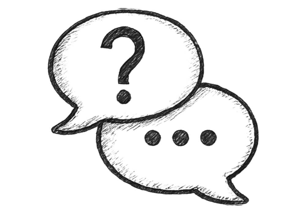 Sprechblase Frage - Sprechblase Nachdenken