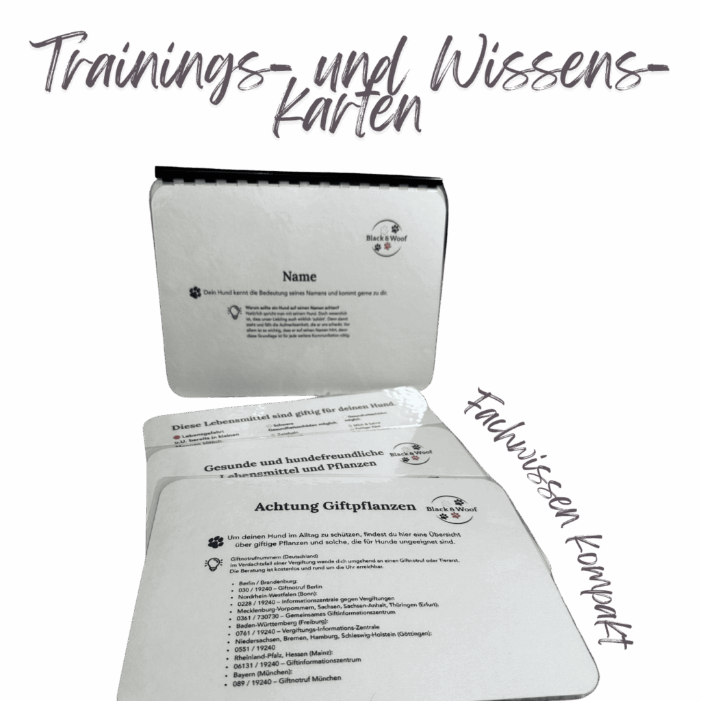 Trainings- und Wissenskarten Hundeinformationen